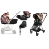 Cybex Mios 3.0 Spring Blossom Dark + Cloud Z I-Size + Matt Black frame Bērnu Ratiņi 4in1