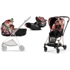 Cybex Mios 3.0 Spring Blossom Dark + Cloud Z i-Size + Rose gold frame Детская Коляска 3in1