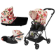 Cybex Mios 3.0 Spring Blossom Light + Cloud Z I-Size + Matt Black frame Bērnu Ratiņi 3in1