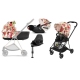 Cybex Mios 3.0 Spring Blossom Light + Cloud Z I-Size + Matt Black frame Детская Коляска 4in1