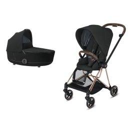 Cybex Mios Deep + Rose Gold Frame Black Bērnu Ratiņi 2in1