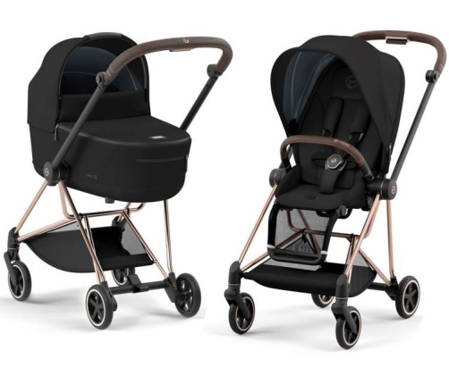 Cybex Mios Deep Black + Rose gold Frame Детская Коляска 2in1