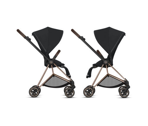 Cybex Mios Deep + Chrome Black Frame Black Bērnu Ratiņi 2in1