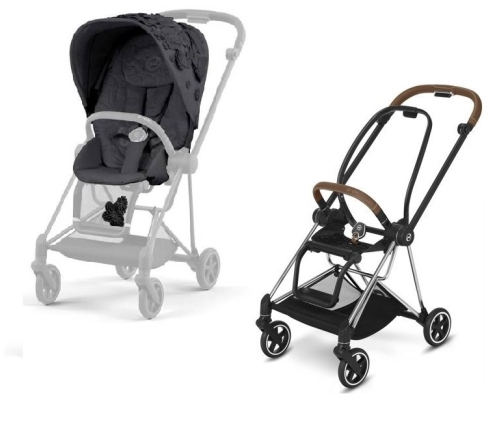 Cybex Mios Dream Grey Simply Flowers + Chrome Brown Frame Прогулочная Коляска