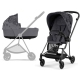 Cybex Mios Dream Grey Simply Flowers + Matt Black Frame Bērnu Ratiņi 2in1