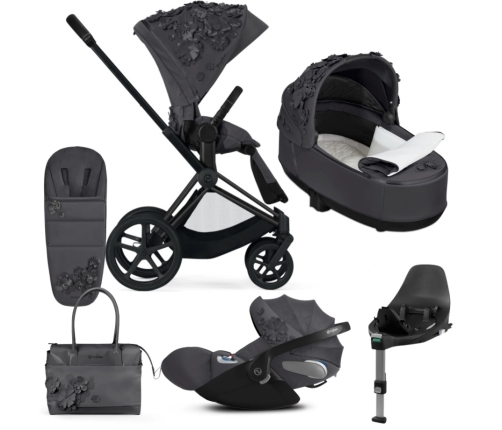 Cybex Mios Dream Grey Simply Flowers Pastaigu Bloks