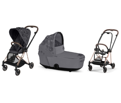 Cybex Mios Dream Grey Simply Flowers + Rose gold Frame Детская Коляска 2in1