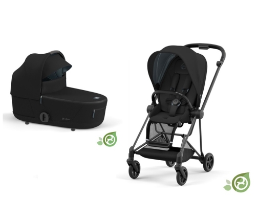 Cybex Mios Eco Onyx Black + Matt Black Frame Детская Коляска 2in1