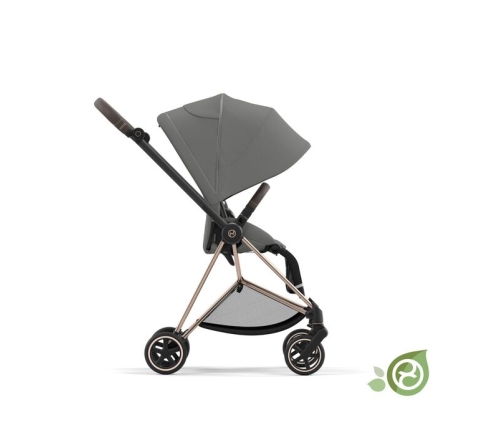 Cybex Mios Eco Pearl Grey + Chrome Black Frame Bērnu Ratiņi 2in1