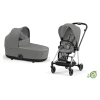 Cybex Mios Eco Pearl Grey + Chrome Black Frame Bērnu Ratiņi 2in1