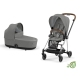 Cybex Mios Eco Pearl Grey + Chrome Brown Frame Bērnu Ratiņi 2in1