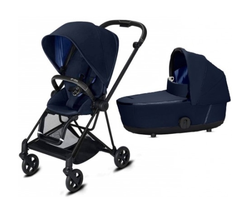 Cybex Mios Indigo Blue + Matt Black Frame Bērnu Ratiņi 2in1