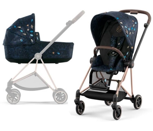 Cybex Mios Jewels of Nature + Rose gold Frame Bērnu Ratiņi 2in1