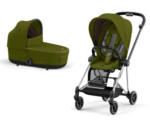 Cybex Mios Khaki Green + Chrome Black Frame Детская Коляска 2in1