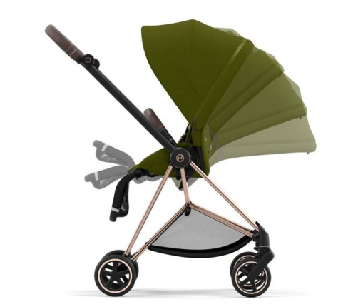 Cybex Mios Khaki Green + Rose gold Frame Bērnu Ratiņi 2in1