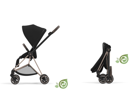 Cybex Mios Lux Conscious Onyx Black Eco Pastaigu Bloks