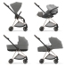 Cybex Mios Manhattan Grey Plus + Chrome Black Frame Sporta rati