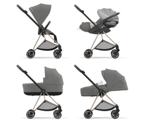 Cybex Mios Manhattan Grey Plus + Chrome Brown Frame Прогулочная Коляска