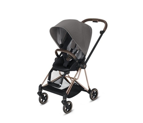 Cybex Mios Manhattan Grey + Rose Gold Frame Bērnu Ratiņi 2in1