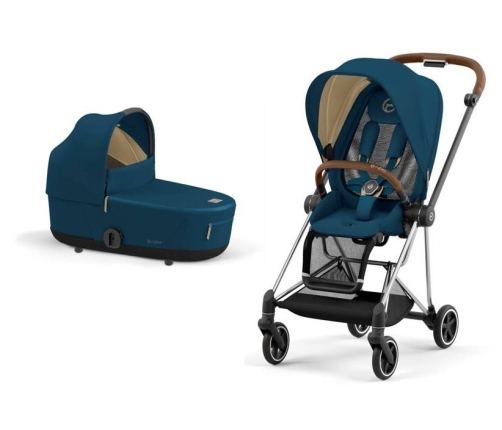 Cybex Mios Mountain Blue + Chrome Brown Frame Детская Коляска 2in1