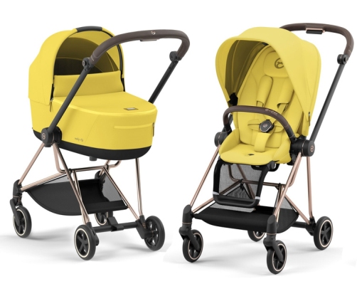 Cybex Mios Mustard Yellow + Rose gold Frame Детская Коляска 2in1