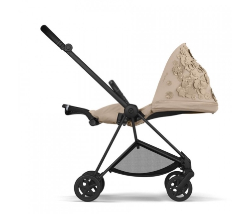 Cybex Mios Nude Beige Simply Flowers + Chrome Black Frame Bērnu Ratiņi 2in1