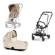 Cybex Mios Nude Beige Simply Flowers + Chrome Black Frame Детская Коляска 2in1