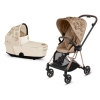 Cybex Mios Nude Beige Simply Flowers + Rose gold Frame Bērnu Ratiņi 2in1