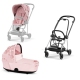 Cybex Mios Pale Blush Simply Flowers + Chrome Black Frame Bērnu Ratiņi 2in1