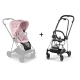 Cybex Mios Pale Blush Simply Flowers + Chrome Black Frame Sporta rati