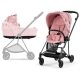 Cybex Mios Pale Blush Simply Flowers + Matt Black Frame Bērnu Ratiņi 2in1