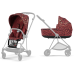 Cybex Mios Rosenrot Red + Chrome Brown Frame Детская Коляска 2in1