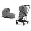 Cybex Mios Soho Grey + Chrome Black Frame Bērnu Ratiņi 2in1