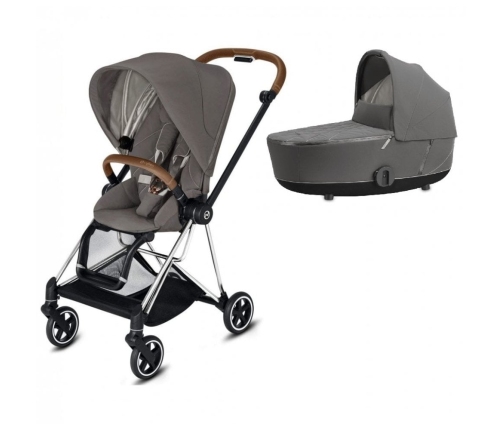 Cybex Mios Soho Grey + Chrome Brown Frame Детская Коляска 2in1