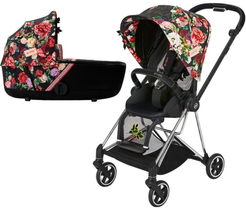 Cybex Mios Spring Blossom Dark + Chrome Black Frame Детская Коляска 2in1