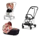 Cybex Mios Spring Blossom Light + Chrome Black Frame Bērnu Ratiņi 2in1