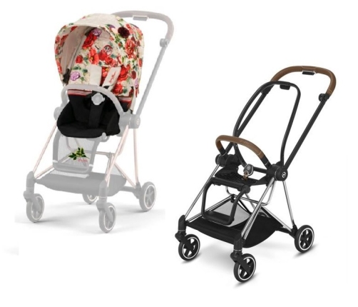 Cybex Mios Spring Blossom Light + Chrome Brown Frame Прогулочная Коляска