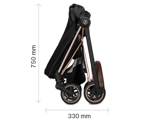 Cybex Mios Stardust Black Plus Pastaigu Bloks