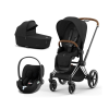 Cybex Priam 4.0 + Cloud T I-size Chrome black frame Sepia Black Bērnu rati 3in1