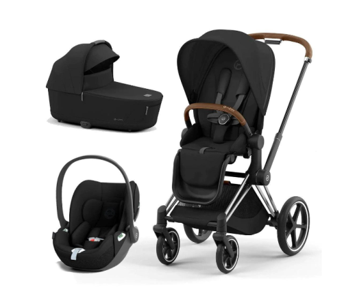 Cybex Priam 4.0 + Cloud T I-size Chrome black frame Sepia Black Bērnu rati 3in1