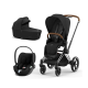 Cybex Priam 4.0 + Cloud T I-size Chrome black frame Sepia Black Детская коляска 3in1