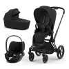 Cybex Priam 4.0 + Cloud T I-size Matt black frame Sepia Black Bērnu rati 3in1