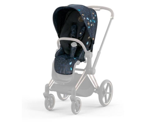 Cybex Priam 4.0 + Cloud Z I-size Chrome black frame Jewels of Nature Bērnu Ratiņi 3in1