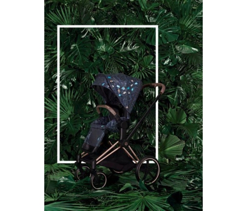 Cybex Priam 4.0 + Cloud Z I-size Chrome black frame Jewels of Nature Bērnu Ratiņi 3in1