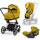 Cybex Priam 4.0 + Cloud Z I-size Chrome black frame Mustard Yellow Детская Коляска 3in1