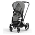 Cybex Priam 4.0 + Cloud Z I-size Chrome black frame Soho Grey Bērnu Ratiņi 3in1