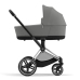 Cybex Priam 4.0 + Cloud Z I-size Chrome black frame Soho Grey Bērnu Ratiņi 3in1