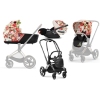 Cybex Priam 4.0 + Cloud Z I-size Chrome black frame Spring Blossom Light Bērnu Ratiņi 3in1