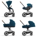 Cybex Priam 4.0 + Cloud Z I-size Chrome brown frame Mountain Blue Детская Коляска 3in1