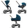 Cybex Priam 4.0 + Cloud Z I-size Chrome brown frame Mountain Blue Bērnu Ratiņi 3in1